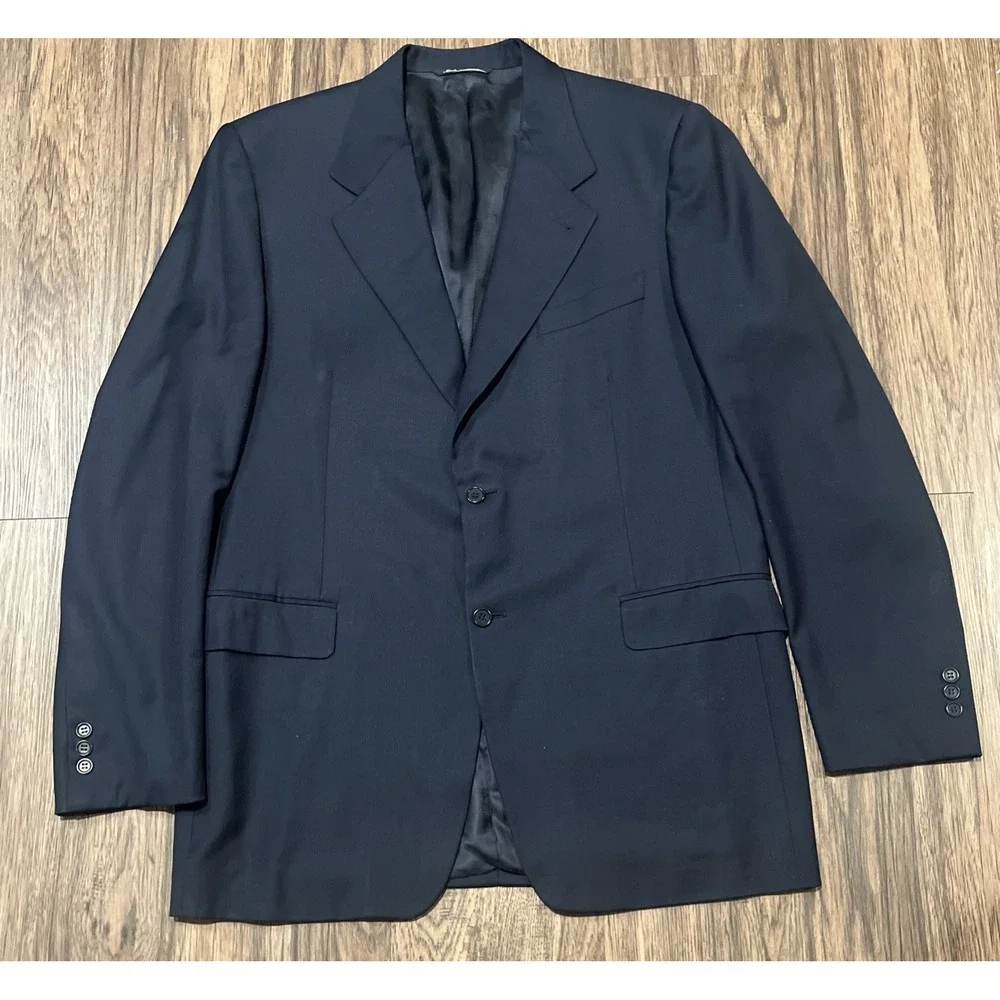 CANALI Proposta Wool Navy Blue Sport Coat Mens Size 54L EU Made In Italy